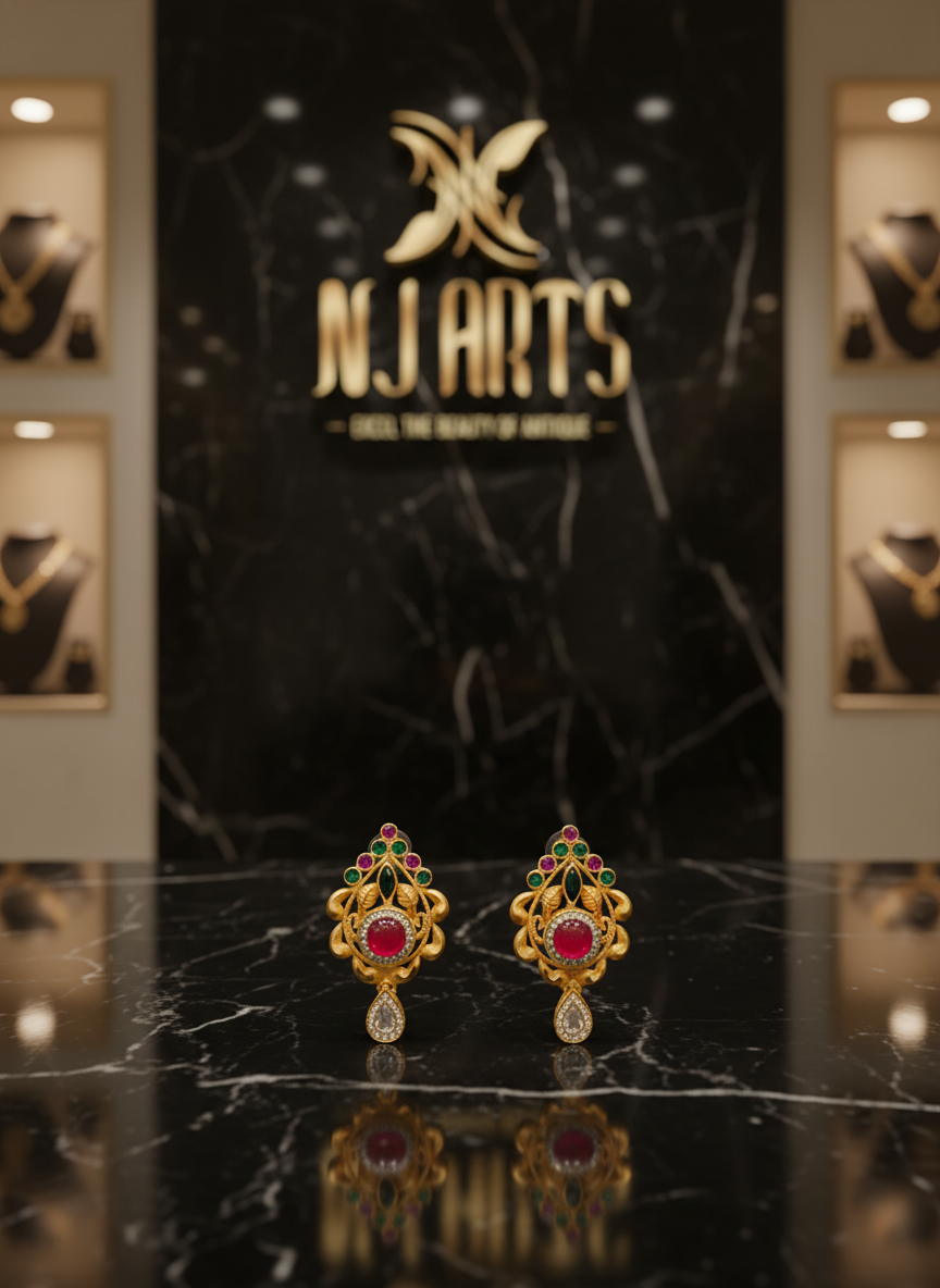Hand crafted traditional antique earrings