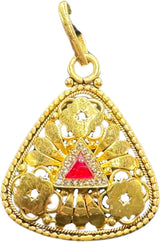 NJ Arts Trinity Radiance Pendant 22kt Yellow Gold Pendant