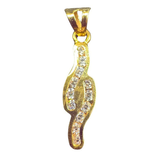 NJ Arts Eleganza Twist Diamond Pendant 18kt Yellow Gold Pendant