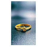 NJ Arts Classic Solitaire Gold Ring 18kt Yellow Gold ring