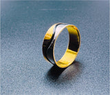 NJ Arts Dual Harmony Wave Ring 18kt Yellow Gold ring