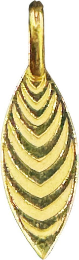 NJ Arts Golden Leaf Dual-Design Pendant Yellow Gold Pendant