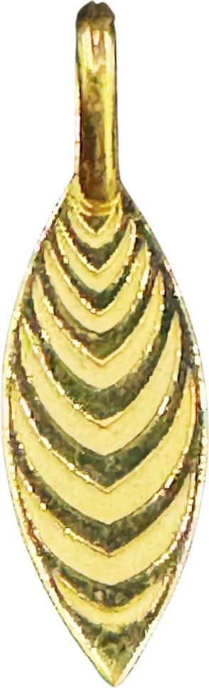 NJ Arts Golden Leaf Dual-Design Pendant Yellow Gold Pendant