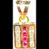 NJ Arts 18ct Gold Swarovski Crystal Triple-Row Pendant 22kt Swarovski Yellow Gold Pendant - NJ Arts