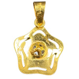NJ Arts 22ct Gold Star Bloom Swarovski Pendant 22kt Swarovski Yellow Gold Pendant - NJ Arts