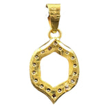 NJ Arts 18ct Gold Ruby Elegance Swarovski Pendant 22kt Swarovski Yellow Gold Pendant - NJ Arts