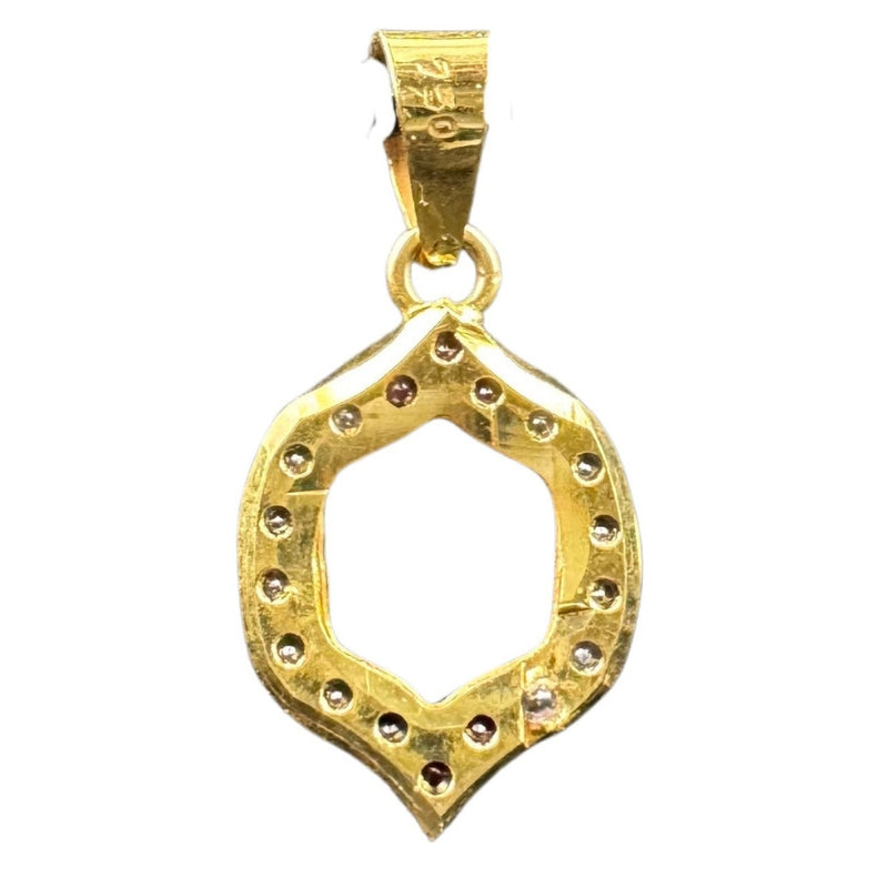 NJ Arts 18ct Gold Ruby Elegance Swarovski Pendant 22kt Swarovski Yellow Gold Pendant - NJ Arts