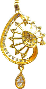 NJ Arts Sunflare Elegance Pendant 22kt Swarovski Yellow Gold Pendant