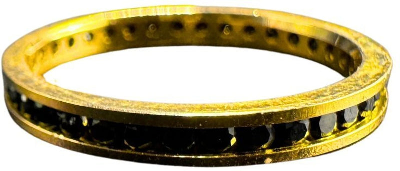 NJ Arts Midnight Charm Gold Eternity Band 18kt Yellow Gold ring