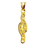 NJ Arts Eleganza Twist Diamond Pendant 18kt Yellow Gold Pendant