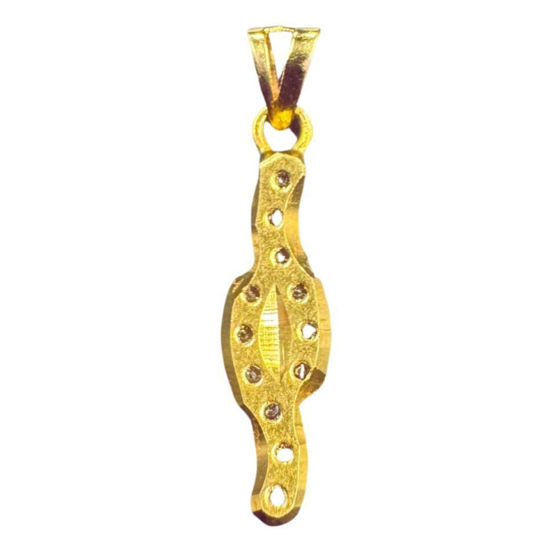 NJ Arts Eleganza Twist Diamond Pendant 18kt Yellow Gold Pendant