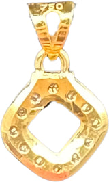 NJ Arts 18ct Gold Diamond Shape Swarovski Pendant 22kt Swarovski Yellow Gold Pendant - NJ Arts