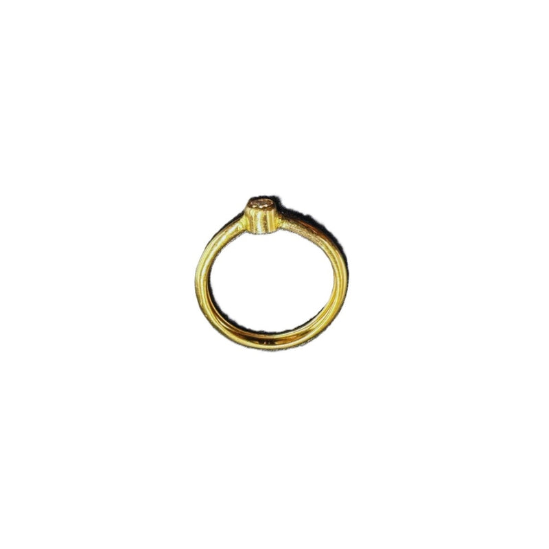 NJ Arts Classic Solitaire Gold Ring 18kt Yellow Gold ring