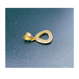 NJ Arts GleamAura Tri-Halo Diamond Pendant 18kt Swarovski Yellow Gold Locket