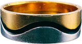 NJ Arts Dual Harmony Wave Ring 18kt Yellow Gold ring
