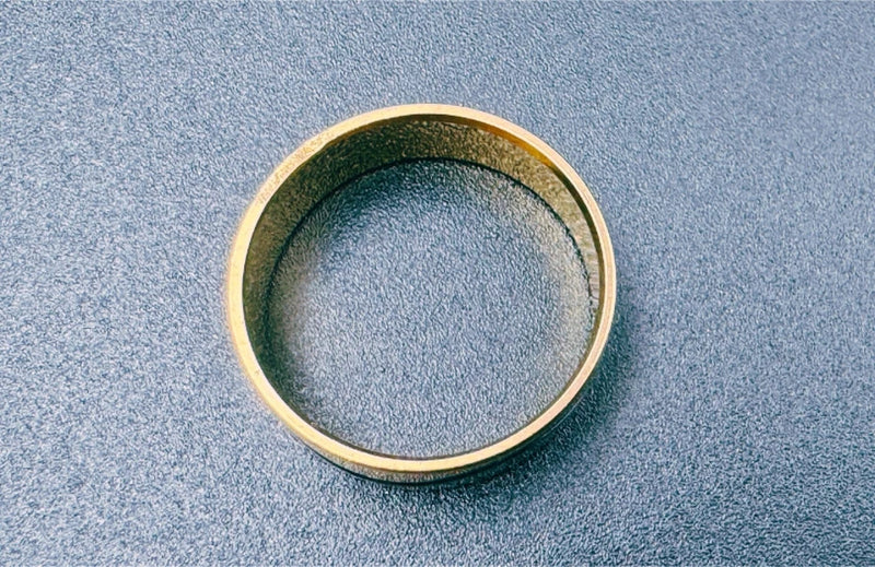 NJ Arts Dual Harmony Wave Ring 18kt Yellow Gold ring