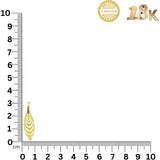 NJ Arts Golden Leaf Dual-Design Pendant Yellow Gold Pendant