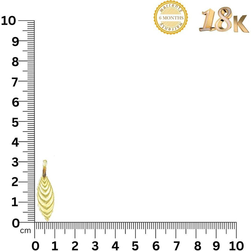 NJ Arts Golden Leaf Dual-Design Pendant Yellow Gold Pendant