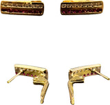 NJ Arts Yellow Gold 18ct real gold Luxe Spark Gold Pendant & Earrings Set 18kt Swarovski Earring & Pendant Set