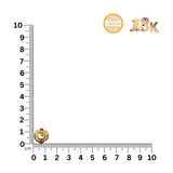 NJ Arts 18ct gold HexaGlow Ruby Diamond Gold Earrings Yellow Gold 18kt Swarovski Stud Earring