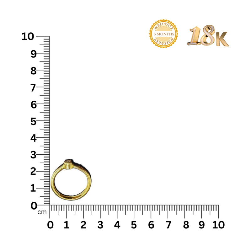 NJ Arts Classic Solitaire Gold Ring 18kt Yellow Gold ring