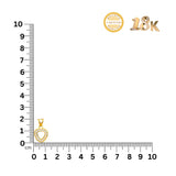 NJ Arts GleamAura Tri-Halo Diamond Pendant 18kt Swarovski Yellow Gold Locket