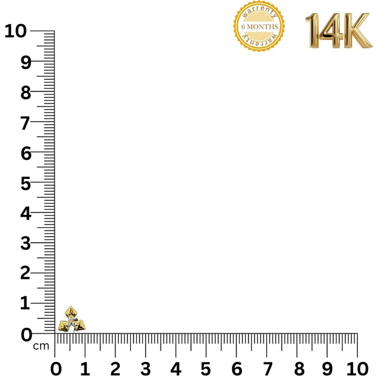The Golden Tri-Star Studs