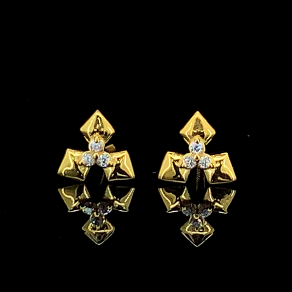 The Golden Tri-Star Studs