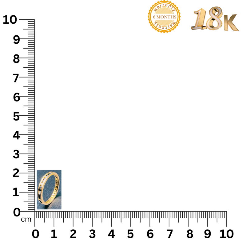 NJ Arts Eterna Noir Classic Eternity Band 18kt Yellow Gold ring