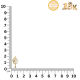 NJ Arts Sunflare Elegance Pendant 22kt Swarovski Yellow Gold Pendant