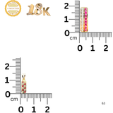 NJ Arts Yellow Gold 18ct real gold Luxe Spark Gold Pendant & Earrings Set 18kt Swarovski Earring & Pendant Set