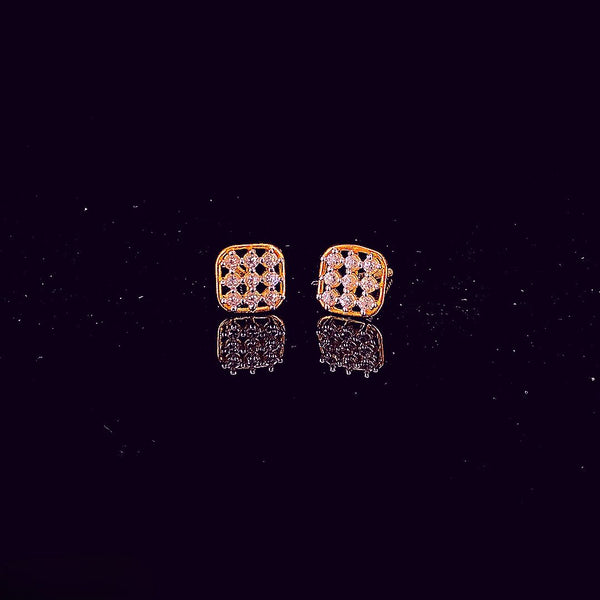 square Dimond stud earring