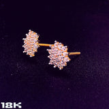 flower diamond stud earrings
