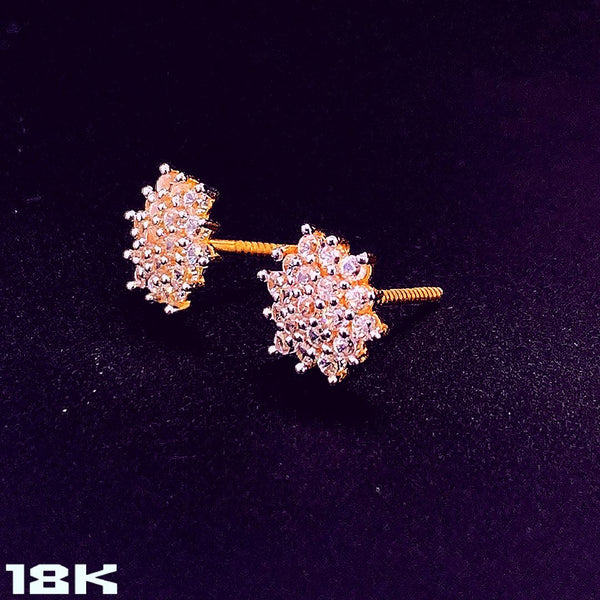 flower diamond stud earrings